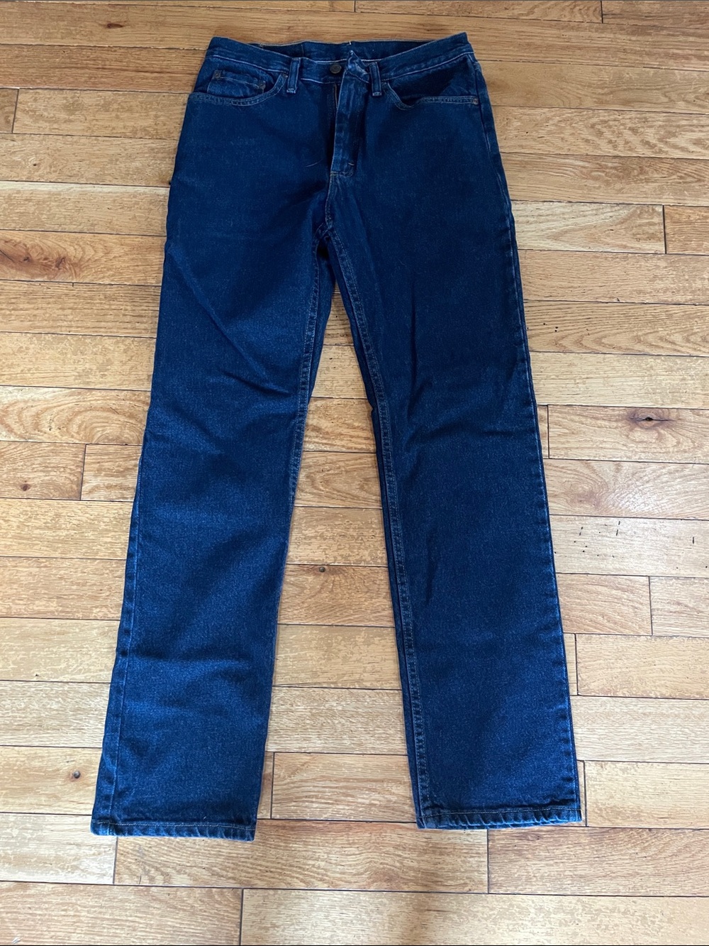 Wrangler Men's Dark Blue Straight Jeans